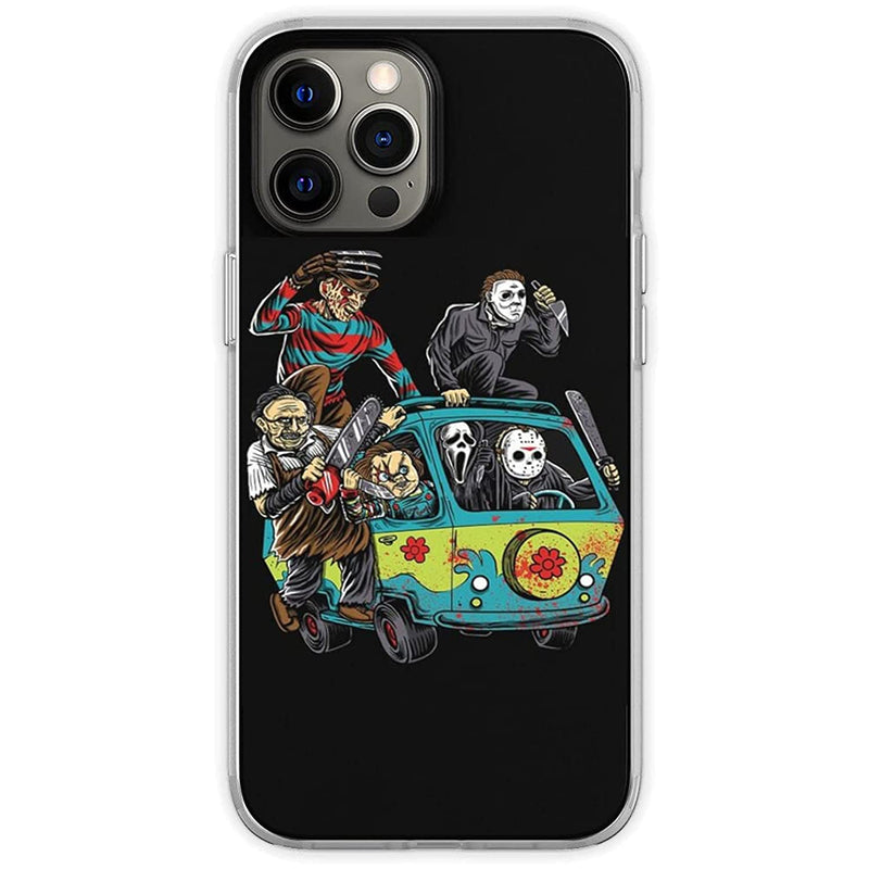 Compatible With Iphone 12 12 Pro Case The Massacre Machine Horror Movies Killer Soft Tpu Print Transparent Fashion Shockproof Protective Phone Case Cover