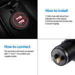 Dual Usb Charger Socket 2 4A 2 4A Waterproof 12V 24V Dual Usb Fast Charger Socket Power Outlet With Touch Switch For Car Marine Boat Golf Cart Motorcycle Truck And More4 8A Red