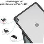 New Ipad Pro 12 9 Inch Waterproof Cases Ip68 360 Degree Slim Dual Layer Armor Defender Shockproof Protective Case With Lanyard For Ipad Pro 12 9 2018