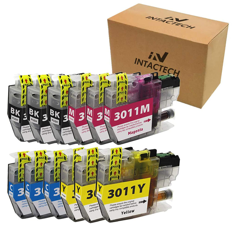 Intactech Compatible Ink Cartridges Replacement For Brother Lc 3011 Lc3011 Bkcmy Work For Printer Mfc J491Dw Mfc J497Dw Mfc J690Dw Mfc J895Dw 3 Sets 12 Pack