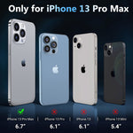 3 Pack Screen Protector For Iphone 13 Pro Max 6 7 With 3 Pcs Camera Lens Protector 9H Hardness Hd Tempered Glass Full Coverage Film Metal Individual Ring Camera Cover Sierra Blue