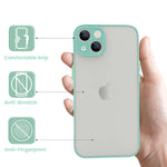 Naiadiy Translucent Matte Iphone 13 Pro Max Case Shockproof Slim Phone Case Compatible With Iphone 13 Pro Max 6 7 Inch Light Blue 2Nd Generation