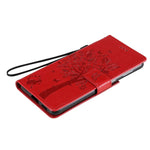 Lemaxelers Galaxy S21 Plus Case Embossed Wishing Tree Wallet Shockproof Case Flip Premium Pu Leather Magnetic Card Slots With Stand Cover For Samsung Galaxy S21 Plus Wishing Tree Red Kt