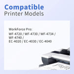Ink Cartridge Replacement For Epson 802 802 Xl For Workforce Pro Wf 4720 Wf 4734 Wf 4730 Wf 4740 Ec 4040 Ec 4020 Ec 4030 Printer Black 2 Pack