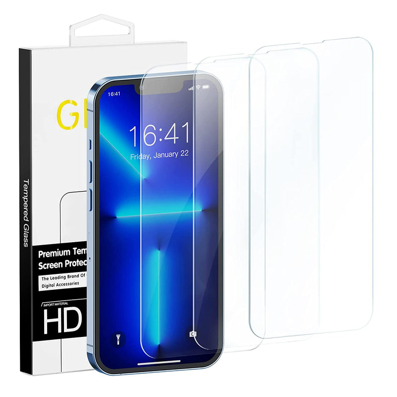 3 Pack Glass Screen Protector Compatible For Iphone 13 13 Pro 6 1 Inch Display Unique 3 Layer Hd Structure Anti Fingerprint Coated Layer Premium Tempered Glass Screen Protector Film 9H Hardness