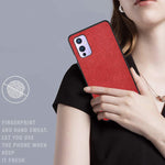 Bibids Cloth Pattern Series For Oneplus 9 Case Slim Stylish Protective Case For Oneplus 9 5G 2021 Red