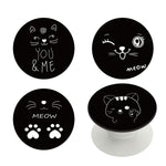 Yingmore Swappable Top Cover For Pop Socket Replacement Caps Phone Grip Pack Of Tops Dog Design Silicone Top Cover 4 Pack Cat Series