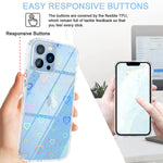 Fingic Compatible With Iphone 13 Pro Max 5G Case Luxury Glitter Clear Holographic Hearts Laser Case Soft Tpu Hard Pc Shockproof Anti Yellow Protective Girly Case For Iphone 13 Pro Max 6 7 Inch