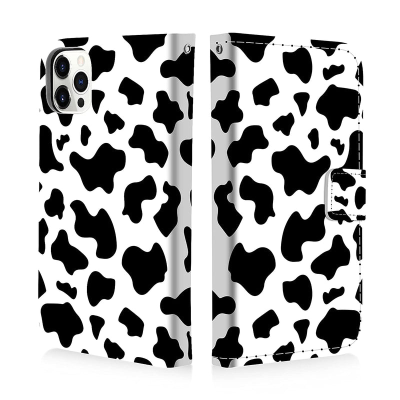 Kanghar Compatible With Iphone 13 Pro Max Case Wallet 6 7 Inch Cute Cow Print Pattern Shockproof Soft Pu Leather 1 Lanyard Full Body Protection Girls Women For Card Holder Iphone 13 Pro Max Case