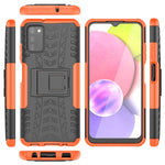 Isadenser Compatible With Samsung Galaxy A03S Case Galaxy A03S Cover Slim Case Heavy Duty With Kickstand Dual Layer Drop Protection Shockproof Hard Case For Samsung Galaxy A03S Hyun Orange