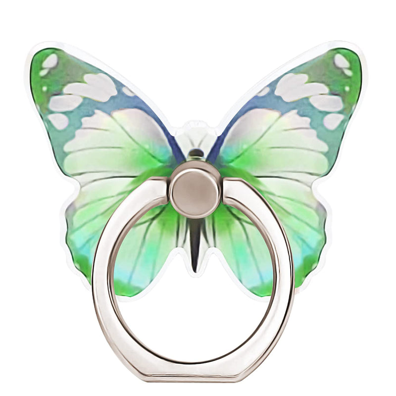 Tacomege Green Metal Butterfly Cell Phone Ring Holder Finger Kickstand Back Stand Hand Grip Compatible With Smartphone Tablet E Reader Etc