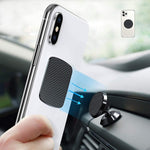 Hosnner Metal Plate Wrapped With Silicone For Magnetic Car Phone Holders 6 Pack 3 Rectangle And 3 Round Black Red Blue