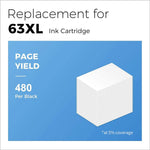 Ink Cartridge Replacement For Hp 63 Xl 63Xl Use In Envy 4520 4511 4512 Officejet 5255 5258 3830 4650 4652 4655 Deskjet 1112 3630 3631 3632 3637 2130 2132 Printe