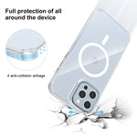 Lechivee For Iphone 13 Pro Max Mag Safe Case Clear Magnetic 13 Pro Max Case Compatible With Magsafe Shockproof Full Body Protection Phone Cover For Iphone 13 Pro Max 6 7 Inch 2021 Clear