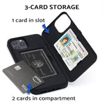 Toru Cx Pro Wallet Cover Designed For Iphone 12 Pro Max Case With Card Holder Strap Mirror Black