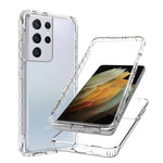 Crystal Clear Cover Designed For Samsung Galaxy S21 Ultra 5G 2In1 Protective Dual Layer Hard Pc Tpu Heavy Duty Shockproof Protection Case 4 Corner Anti Fall Non Slip Soft Flexible Shell Bumper 6 8