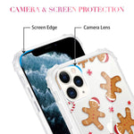 Caka Christmas Case For Iphone 11 Pro Max Iphone 11 Pro Max Clear Floral Case With Christmas Design For Girls Women Girly Cute Slim Soft Tpu Protective Case For Iphone 11 Pro Max Gingerbread Man