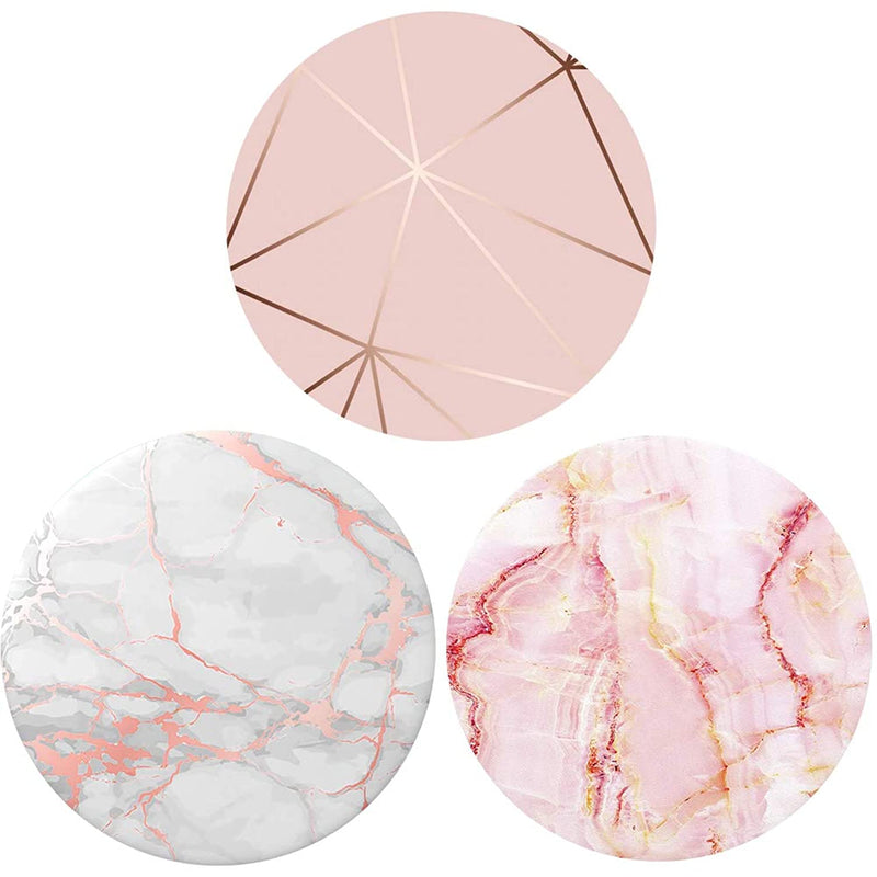 Mount And Stand For Smartphones And Tablets 3 Pack Marble Rose Gold Geometric White Pink