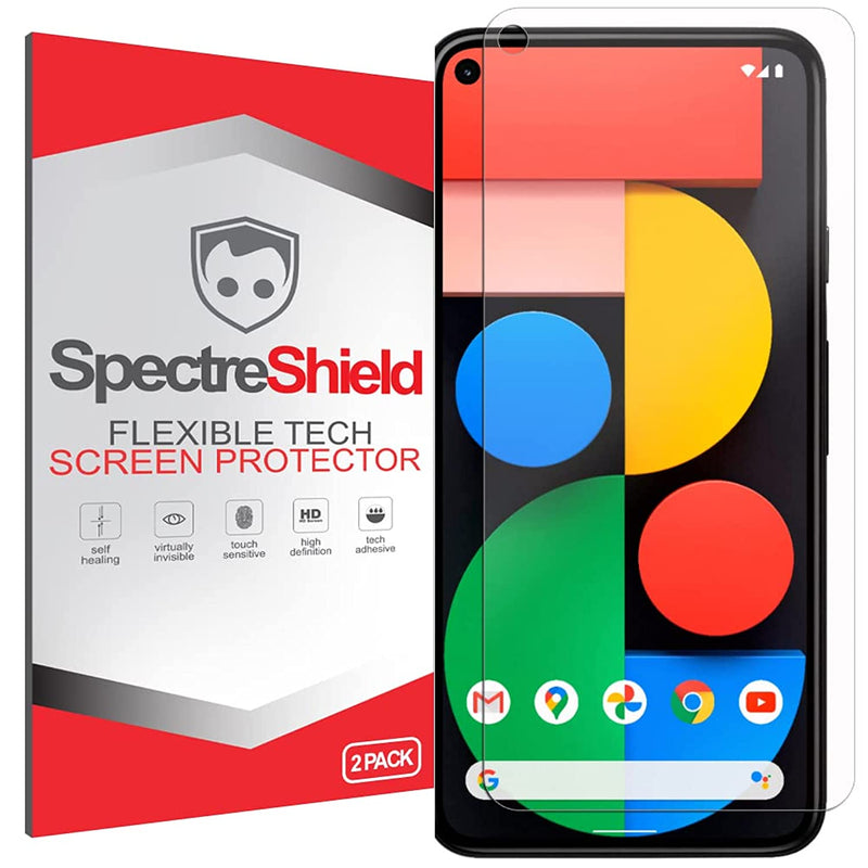 2 Pack Spectre Shield Screen Protector For Google Pixel 5 Case Friendly Accessories Flexible Full Coverage Clear Tpu Film