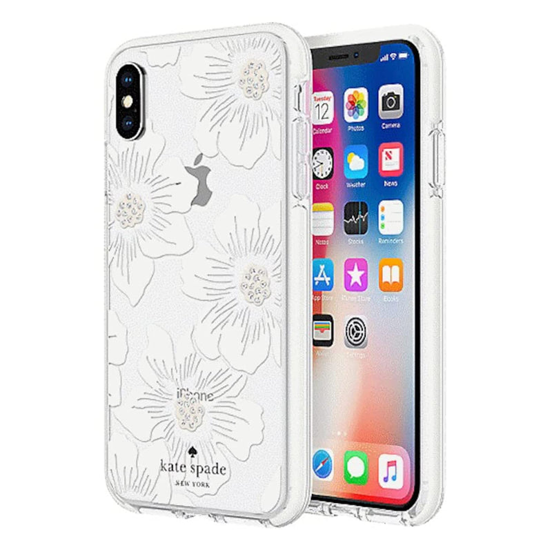 Kate Spade Defensive Hardshell Case For Iphone Xs X Hollyhock White Floral