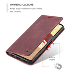 Daktronics Wawz For Google Pixel 6 Pro Wallet Case Shockproof Flip Folio Leather Wallet Cover With Card Slots Invisible Kickstand For Google Pixel 6 Pro 2021 Wine Red