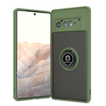 Coveron Ring Phone Cover Designed For Google Pixel 6 Pro Case Clear Hard Back Rubber Grip Magnetic Mount Compatible Army Green