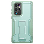 Exoguard For Samsung Galaxy S22 Ultra Case Rubber Shockproof Heavy Duty Case Built In Kickstand Green