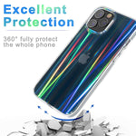 Kingxbar Clear Holographic Protective Case Compatible With Apple Iphone 13 Pro Max Case 6 7 Inch Skin Covers Phone Case Cover Soft Tpu Frame Hard Pc Back Shockproof Bumper Cover
