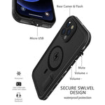 Diverbox Design For Iphone 12 Pro Max Waterproof Case With Kickstand Durable Shockproof Phone Case Cover With Built In Screen Protector For Iphone 12 Pro Max 6 7 Only Black