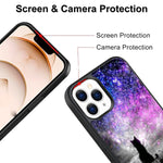 Chuanshi Phone Case For Iphone 13 Pro Max Designed Black Cat Nebula Pattern Protection Shockproof Non Slip Frame Tpu Cover