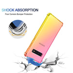 New Galaxy S10 Plus Case Clear Cute Gradient Shockproof Bumper Protective