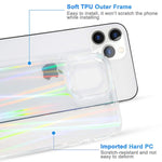 Kingxbar Clear Holographic Protective Case Compatible With Apple Iphone 13 Pro Max Case 6 7 Inch Skin Covers Phone Case Cover Soft Tpu Frame Hard Pc Back Shockproof Bumper Cover
