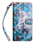 Isadenser Compatible With Samsung Galaxy S21 Fe Case For Women Case 3D Animal Design W Card Slot Holder Hand Strap Flip Folio Pu Leather Wallet Bumper Case For Samsung Galaxy S21 Fe 3D Art Tiger Bx