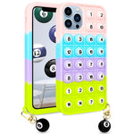Joyleop Bubble Number Case For Iphone 13 Pro Max Fidget Design Unique Cartoon Cool Silicone Cute Fun Cover Fashion Girls Boys Teen Women Cases Creative With Pendant For Iphone 13 Pro Max 6 7