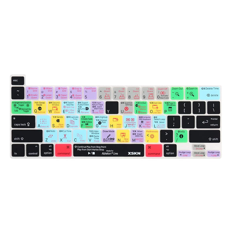 Ableton Live English Silicone Shortcuts Design Keyboard Cover Skin For Touch Bar Models 2019 New Macbook Pro 16 Inch A2141 2020 New Macbook Pro 13 3 Inch A2251 A2289 A2338 M1 Keyboard Us Version