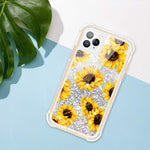 Caka Case For Iphone 11 Pro Max Case Glitter Liquid Flower Full Body Protection With Built In Screen Protector For Girls Women Girly Protective Case For Iphone 11 Pro Max 6 5 Sunflower