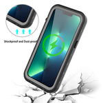 Iphone 13 Magnetic Case Waterproof Shockproof Compatible With Magsafe Mag Safe Magnet Iphone 13 Waterproof Case Support Wireless Charging With Built In Screen Protector Clear