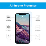 2 Pack Glass M Anti Blue Light Screen Protector For Iphone 12 Pro Max Eye Protection Tempered Glass Film Full Coverage Blue Light Blocking Screen Cover