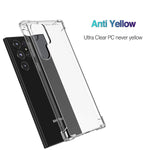 Kiomy Diamond Clear Case For Samsung Galaxy S22 Ultra Hybrid Hard Pc Back Panel With Soft Tpu Bumper Military Grade Drop Protection Shockproof Anti Yellow Slim Fit Transparent Cover S22 Ultra 5G