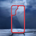 Dssairo Samsung Galaxy S22 Plus 5G Crystal Clear Case Slim Hard Pc Back Tpu Silicone Soft Bumper Protective Case Non Yellowing Military Grade Drop Tested For Galaxy S22 Plus 2022 Red