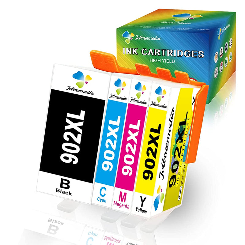 902 Ink Cartridge 902Xl Compatible Ink Work With Hp Printer Use For Hp Officejet 6978 6968 6962 6958 6970 6950 6960 Printer Tray Black Cyan Magenta Yellow