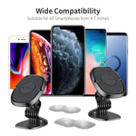 Magnetic Car Phone Mount Holder 2 Pack 6 Strong Magnets Floveme Cell Phone Holder For Car 360 Rotation Universal Dashboard Car Phone Mount Compatible With Iphone Samsung Etc