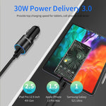 Dual 30W Pd3 0 Car Charger Worsors Usb C Super Fast Charging Adapter Compatible For Samsung Galaxy S22 5G S22 Ultra Plus S21 Fe Note 20 10 Google Pixel 6 Pro 6 Ipad Pro 2 Pack 3 3Ft Type C Cable