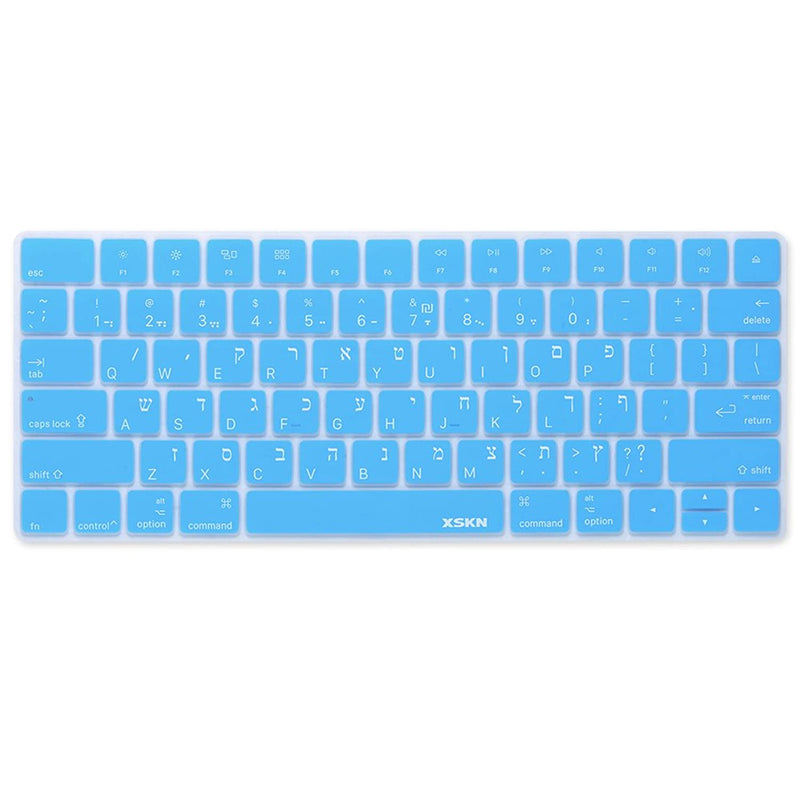 Hebrew Language Keyboard Silicone Skin Protective Film For Apple Magic Keyboard Mla22Ll A Us Layout Blue