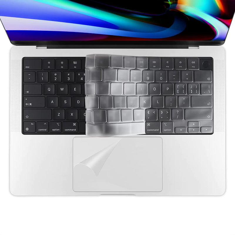 For Macbook Pro 14 Inch 2021 Trackpad Protector Cover Tpu Keyboard Cover Skin Touch Pad For New Macbook Pro 14 M1 Pro Max Anti Scratch Waterproof 2Pcs