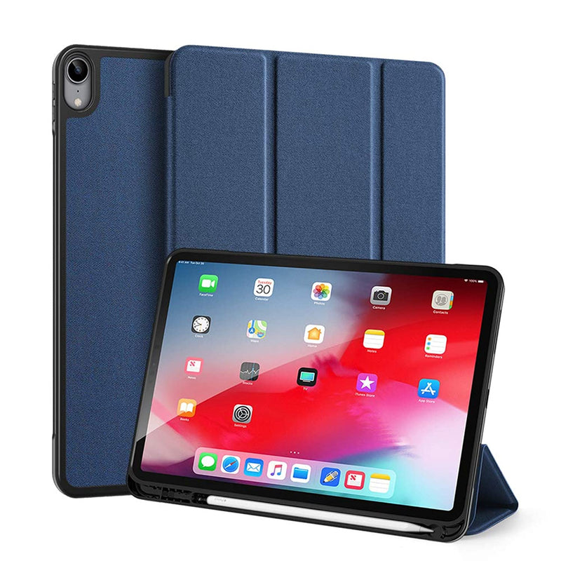 Magnetic Case For Ipad Air 4 10 9 2020 Ultra Slim Smart Magnetic Back Trifold Stand Protective Cover With Auto Wake Sleep For 2020 Ipad Air 4 10 9 Inch Blue