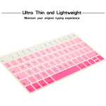 Silicone Keyboard Cover Skin Protector For Magic Wireless Bluetooth Keyboard Mla22Ll A A1644 2015 Released European Iso Layout Ombre Pink