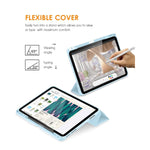 New Ipad Pro 12 9 Case 2021 Full Body Protection Apple 2Nd Pencil Charging Auto Sleep Wake Soft Tpu Smart Back Cover Case Ice Blue