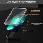 Pandaglassdesigned For Iphone 13 Pro Max Case With Screen Protector Tempered Glass Military Grade Full Body Protective Case For Iphone 13 Pro Max With Tempered Glass Screen Protector Clear Black