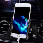 Bling Crystal Car Phone Mount Holder Morechioce Universal Air Vent Cell Phone Cradles Mounts 360 Adjustable Sparkling Stand Phone Holder Car Accessories Compatible With Most Phones Black